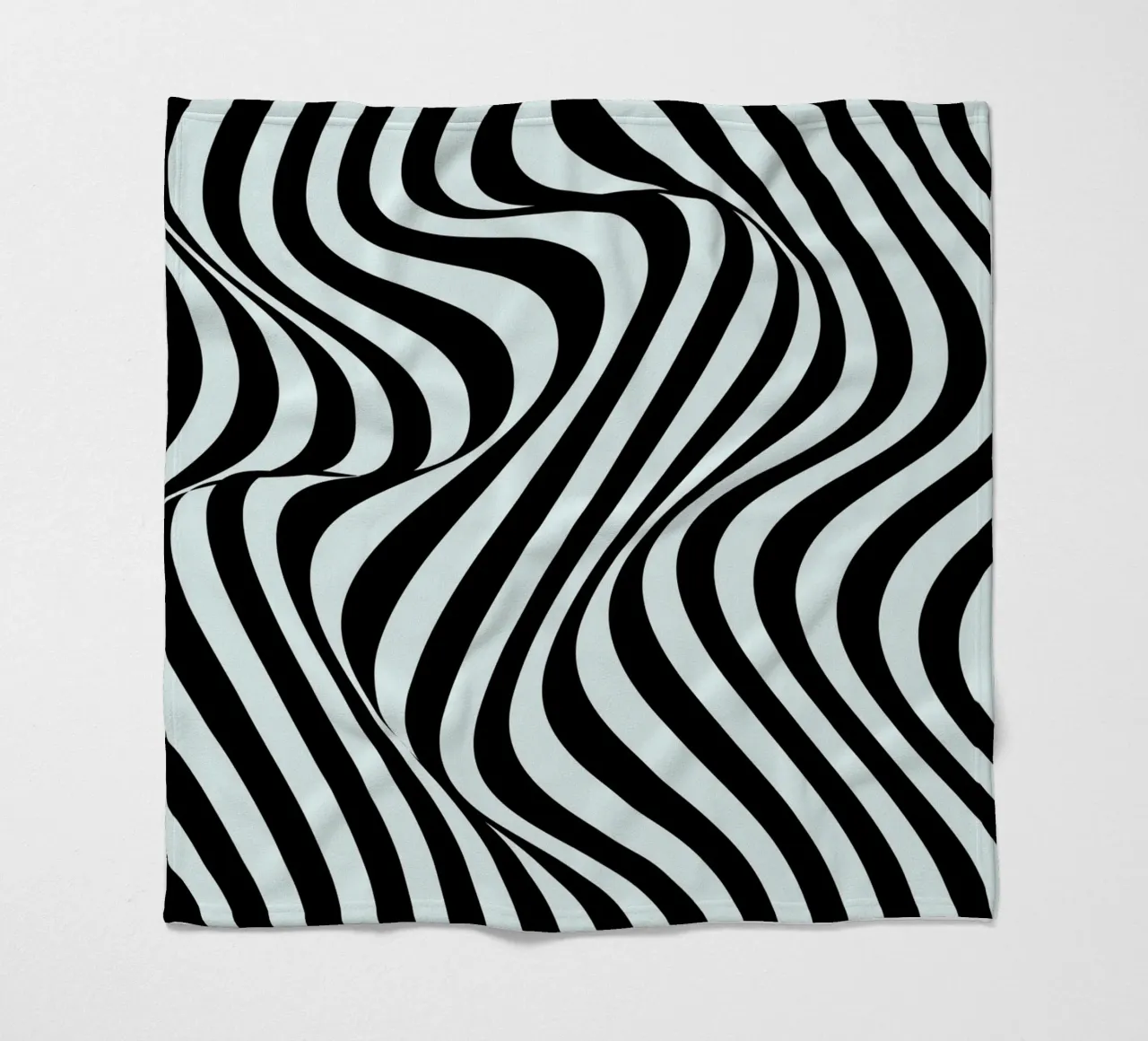 Bauhaus Waves | Poster astratto in bianco e nero coperta in pile da Studio Vibe
