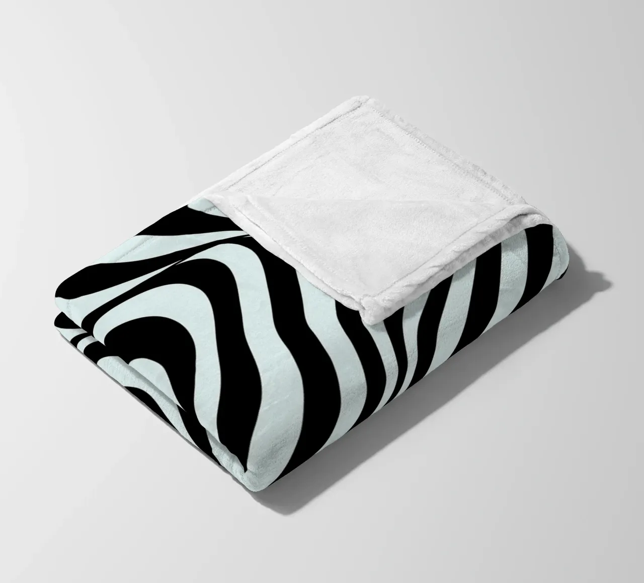 Bauhaus Waves | Poster astratto in bianco e nero coperta in pile da Studio Vibe