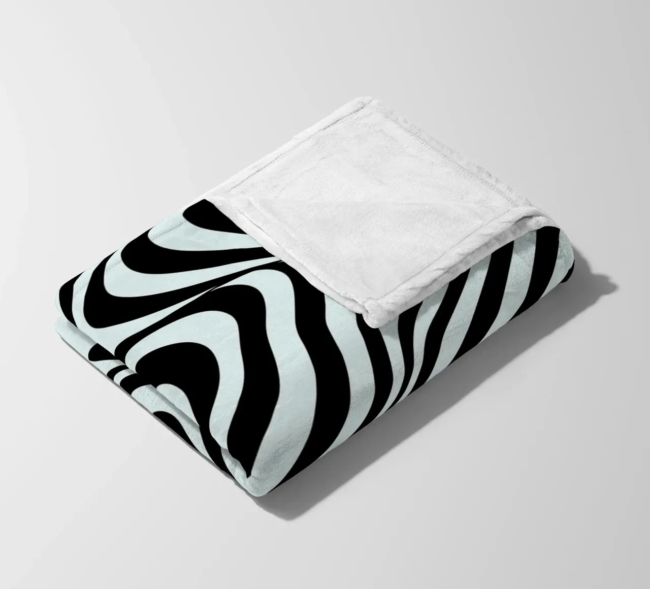 Bauhaus Waves | Poster astratto in bianco e nero coperta in pile da Studio Vibe