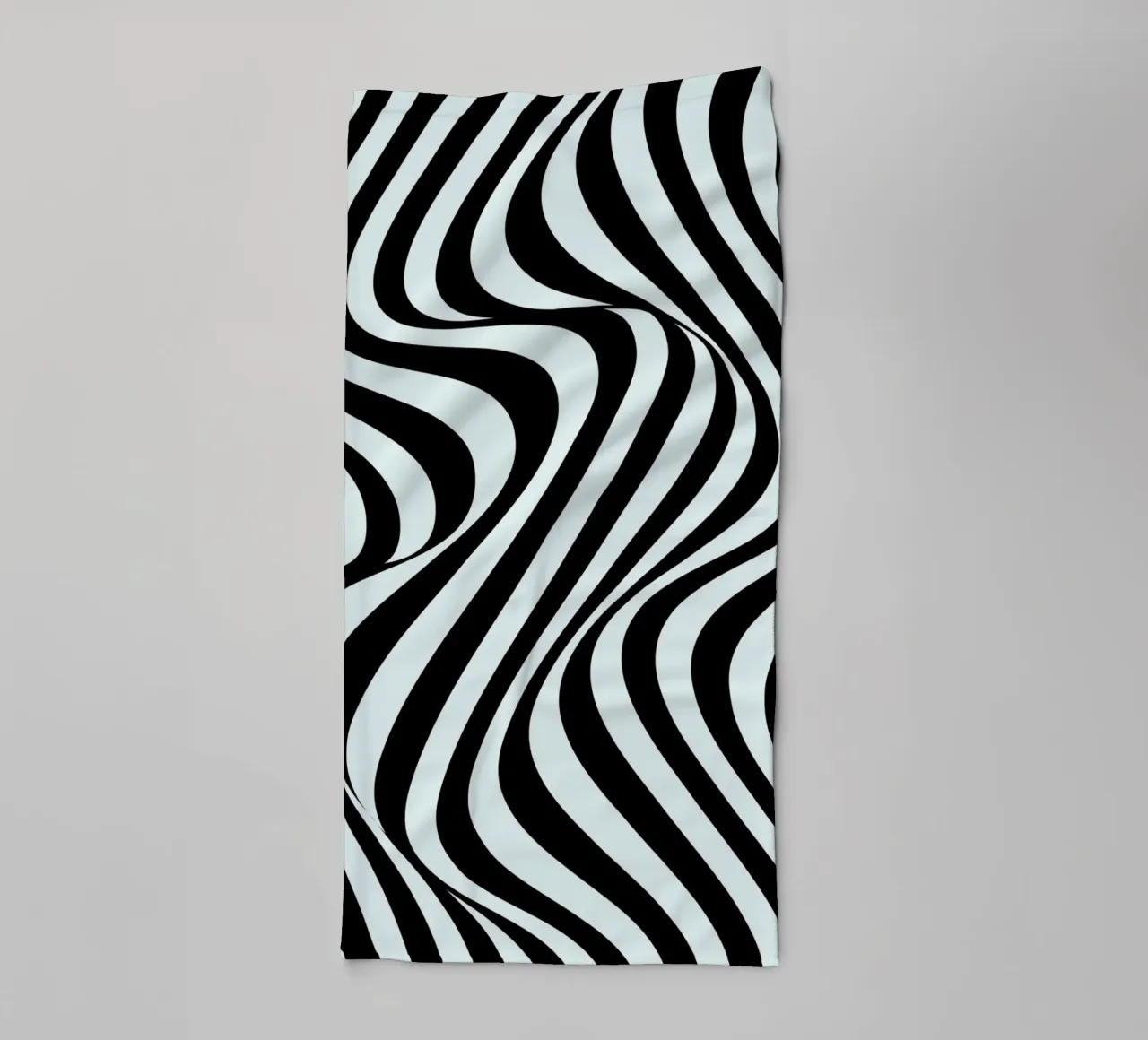 Bauhaus Waves | Poster astratto in bianco e nero asciugamano da bagno da Studio Vibe