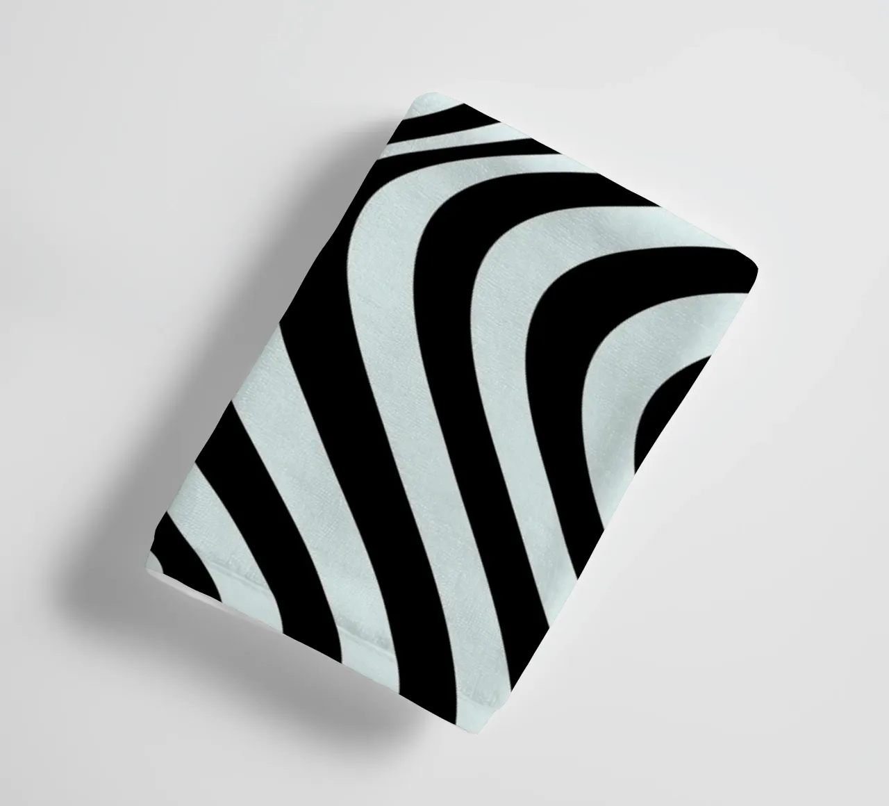 Bauhaus Waves | Poster astratto in bianco e nero asciugamano da bagno da Studio Vibe