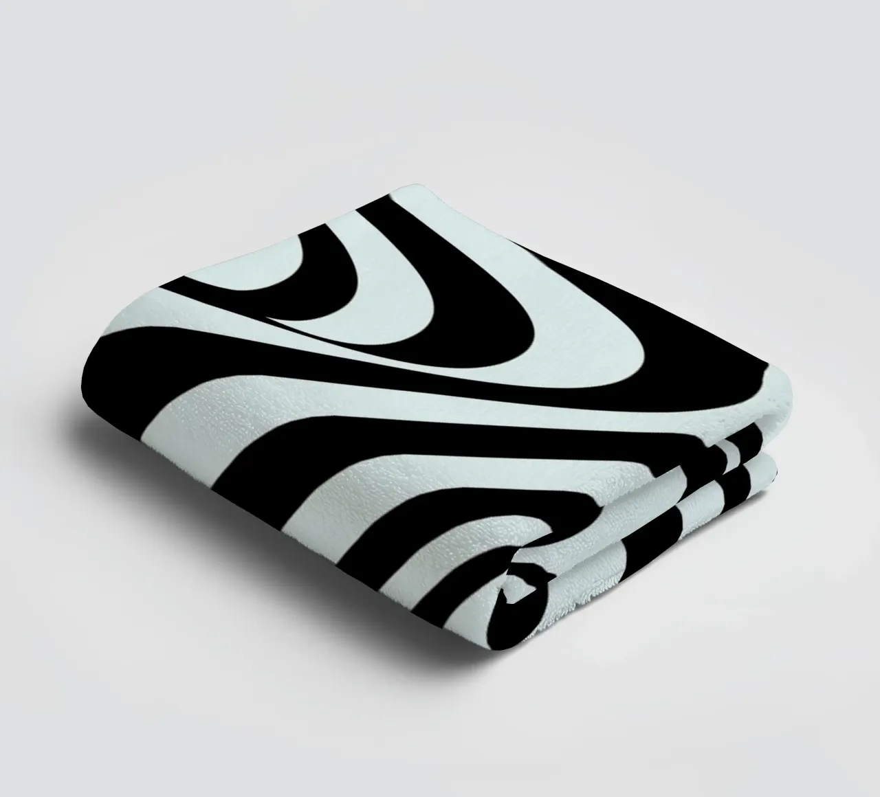 Bauhaus Waves | Poster astratto in bianco e nero asciugamano da bagno da Studio Vibe