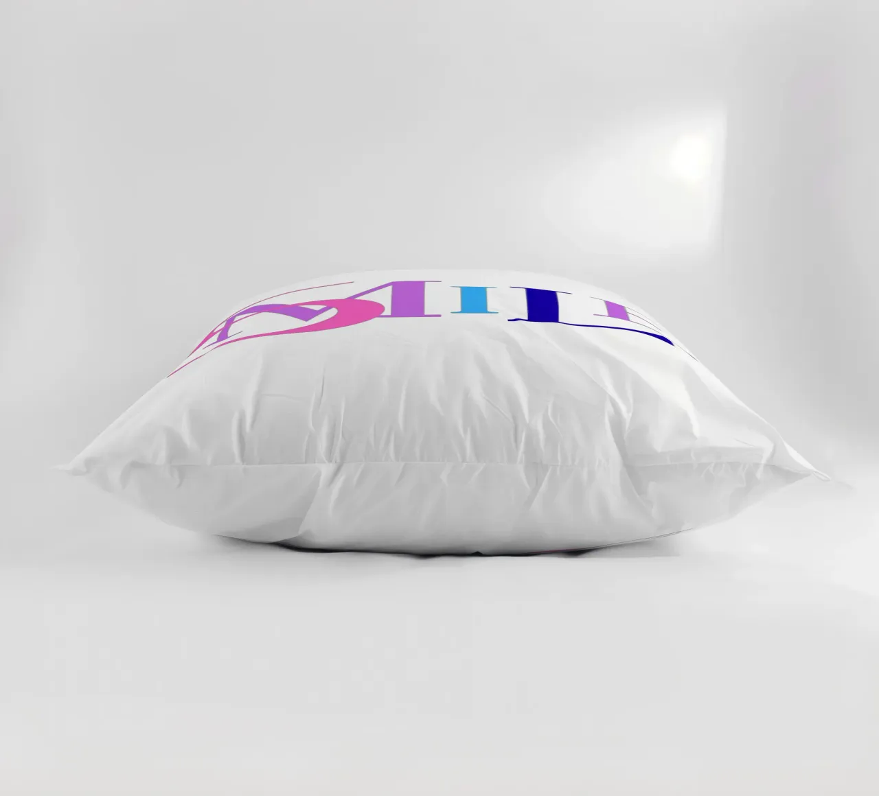 SMILE Poster | Positive Quote | Modern Minimal Wall Art decorative cushion by StrindesignStudio
