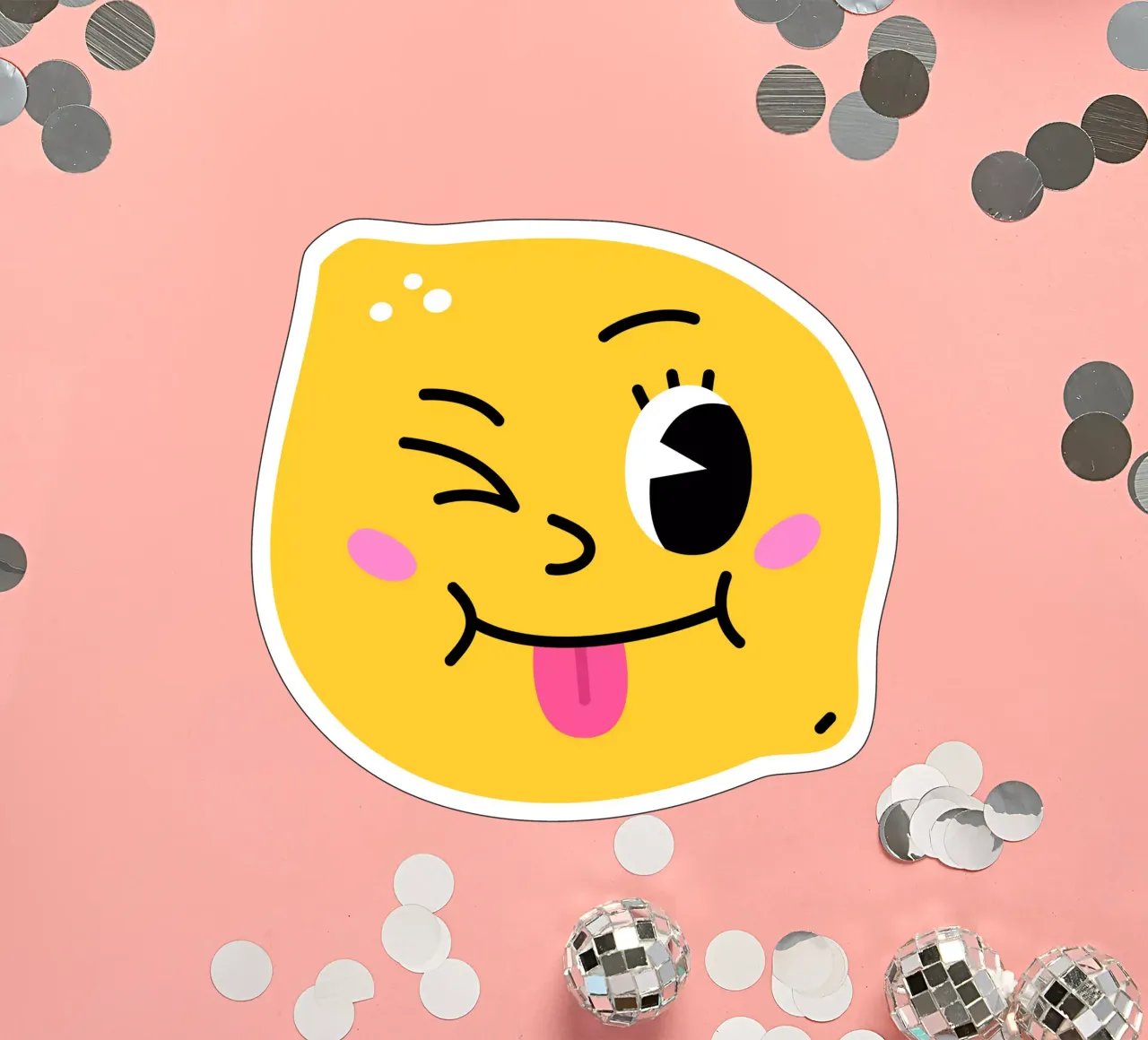 smiling lemon adesivo da Sticker King