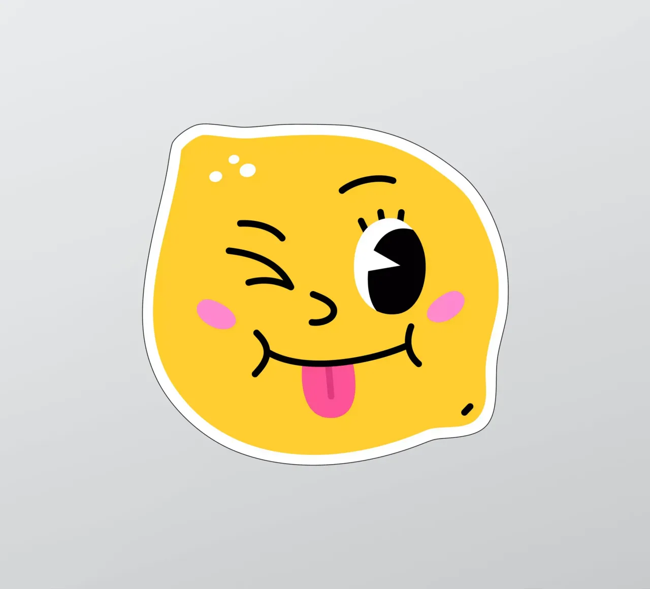 smiling lemon adesivo da Sticker King