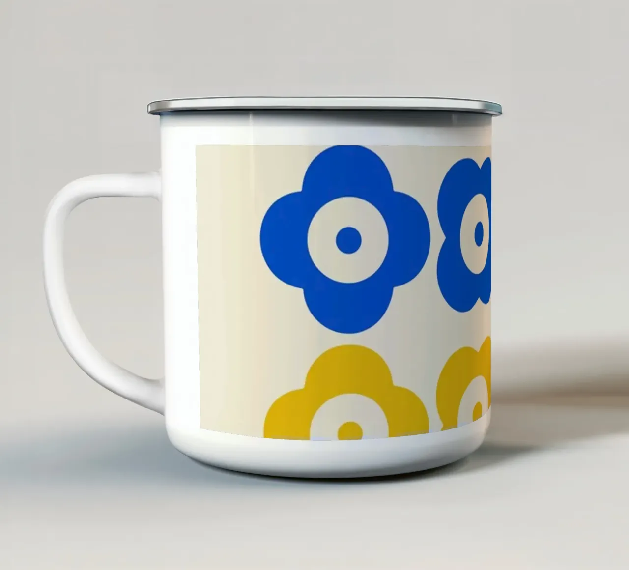 Fiori del Bauhaus 1923 | Stampa d'arte retrò colorata tazza in smalto da Studio Vibe