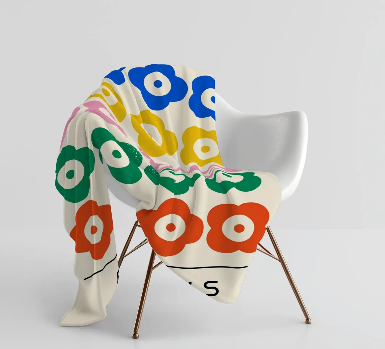 Bauhaus Flowers 1923 | Colorful Retro Art Print fleece blanket by Studio Vibe