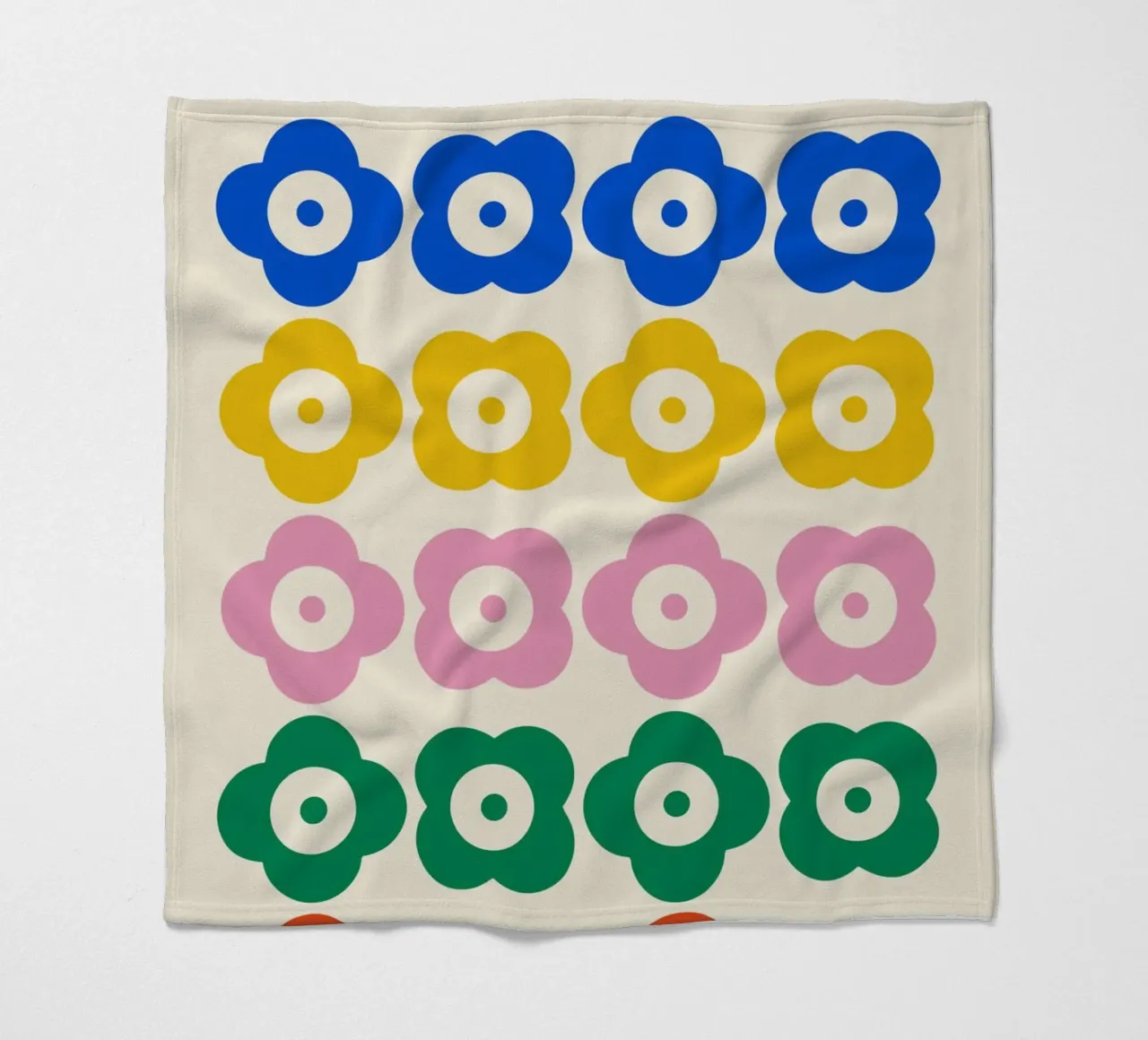 Bauhaus Flowers 1923 | Colorful Retro Art Print fleece blanket by Studio Vibe