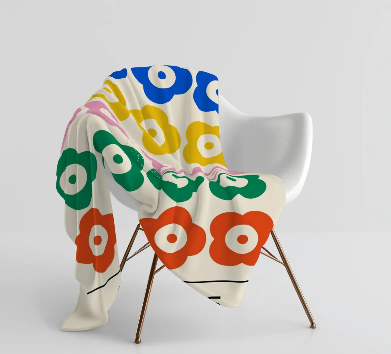 Bauhaus Flowers 1923 | Colorful Retro Art Print fleece blanket by Studio Vibe