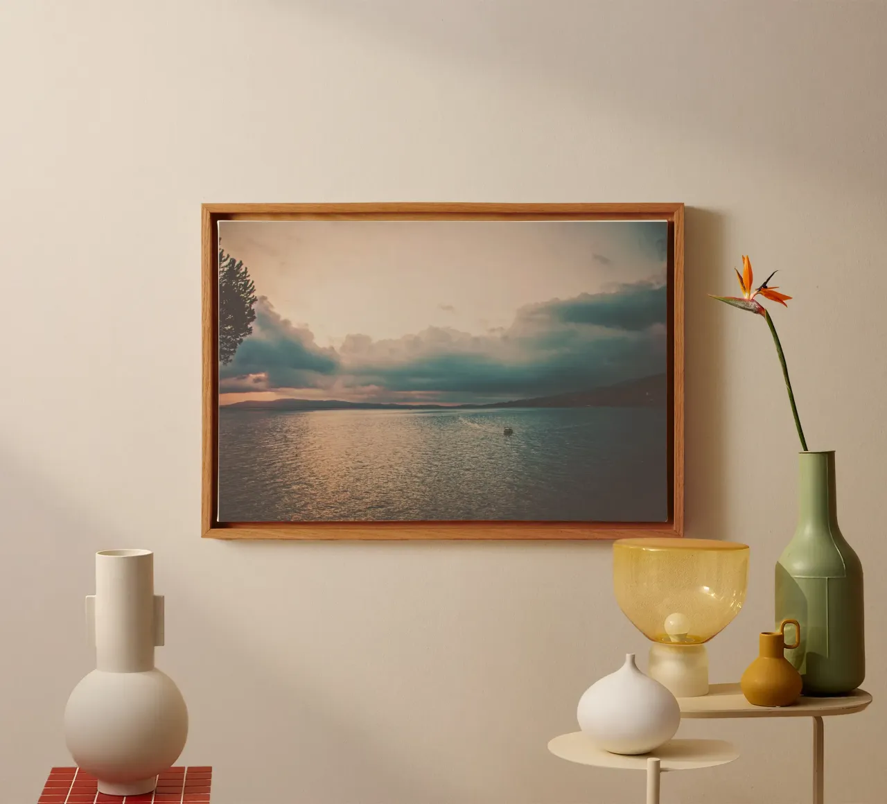 Solitude at Dusk canvas with Floater frame by PhotoVibe Decor