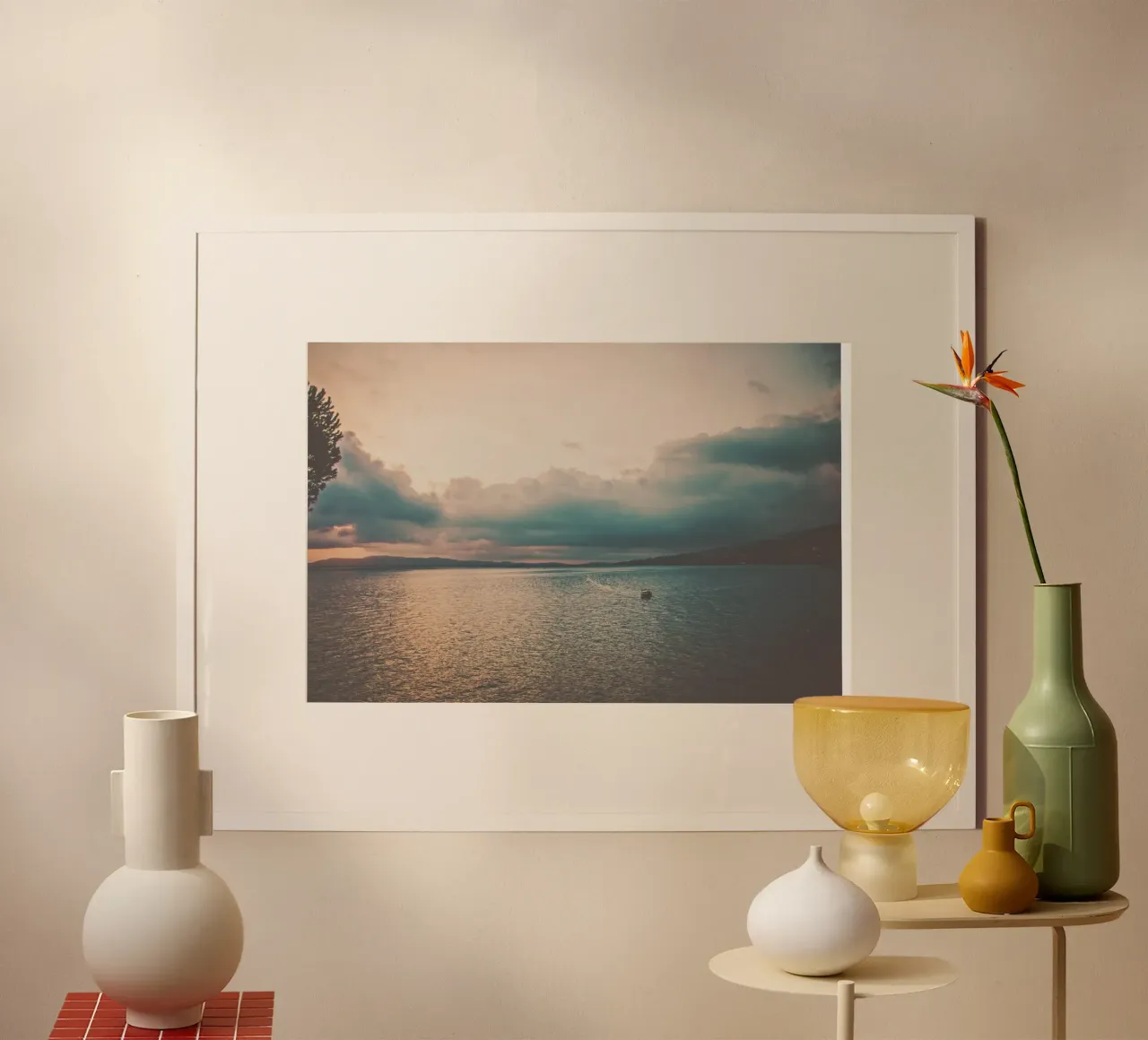 Einsamkeit in der Abenddämmerung Poster von PhotoVibe Decor