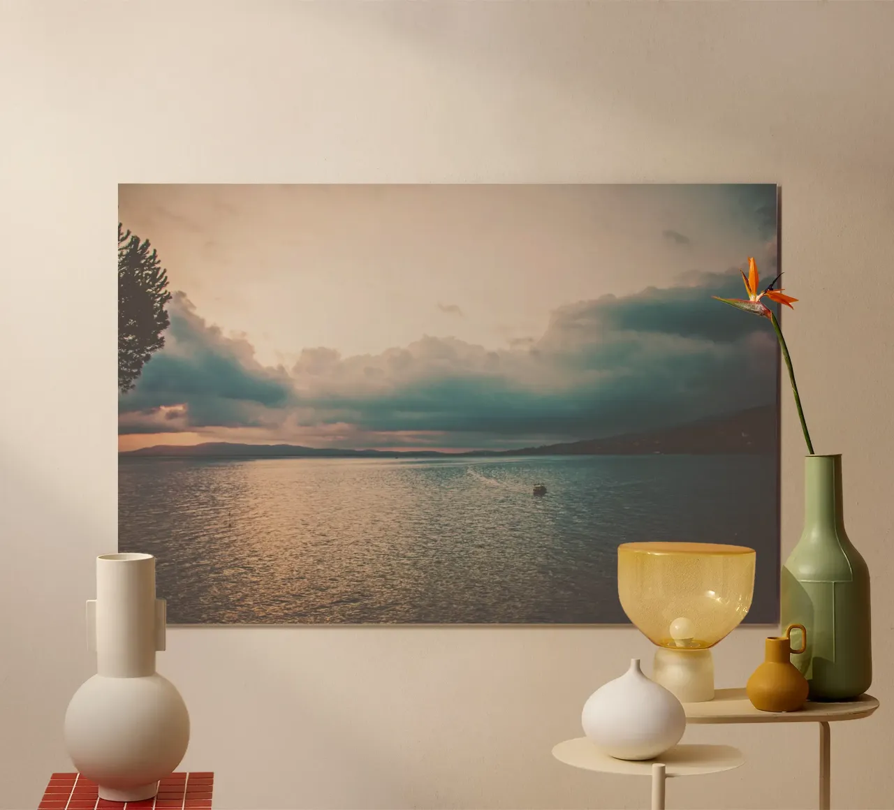 Einsamkeit in der Abenddämmerung Poster von PhotoVibe Decor