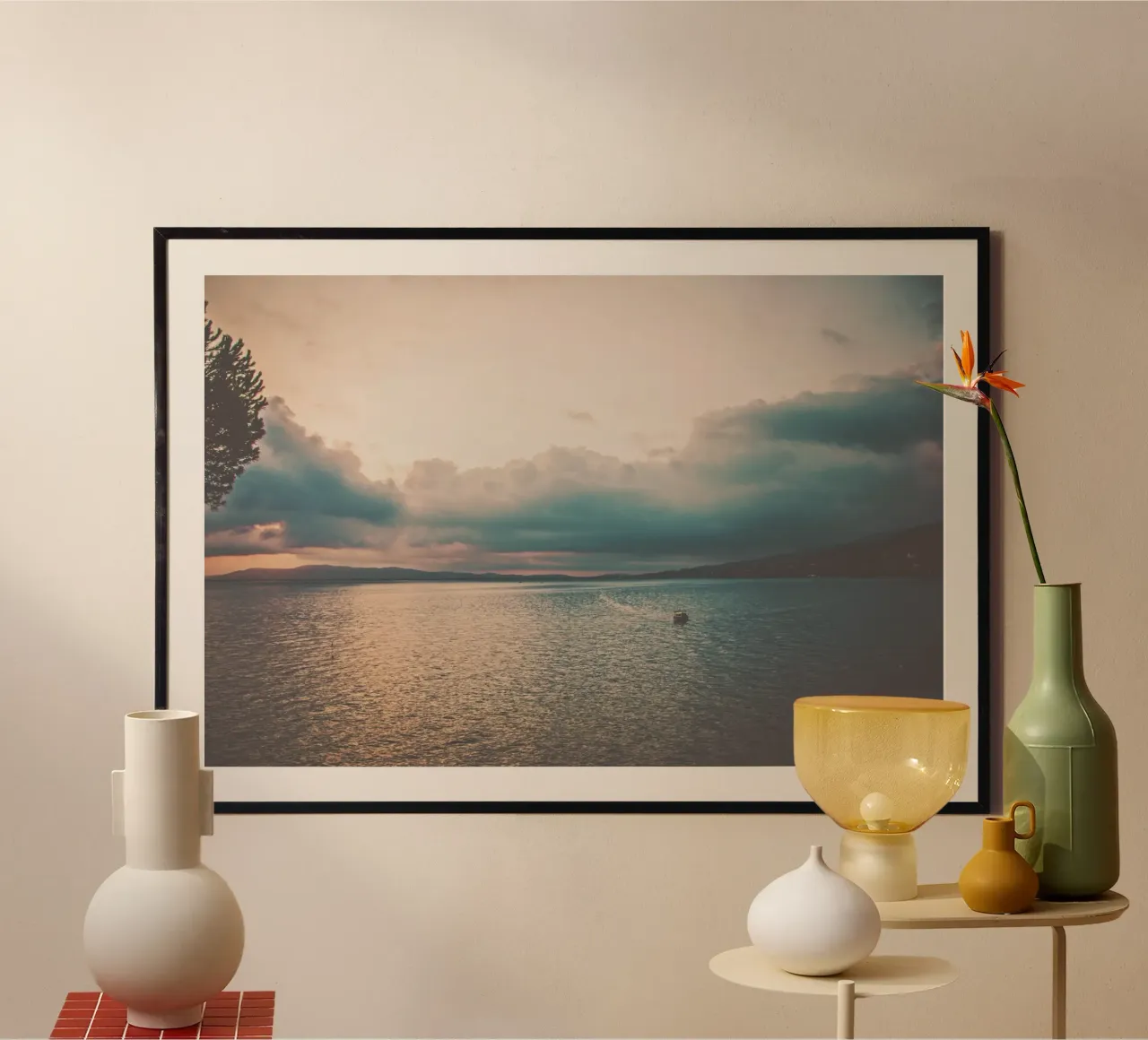 Einsamkeit in der Abenddämmerung Poster von PhotoVibe Decor