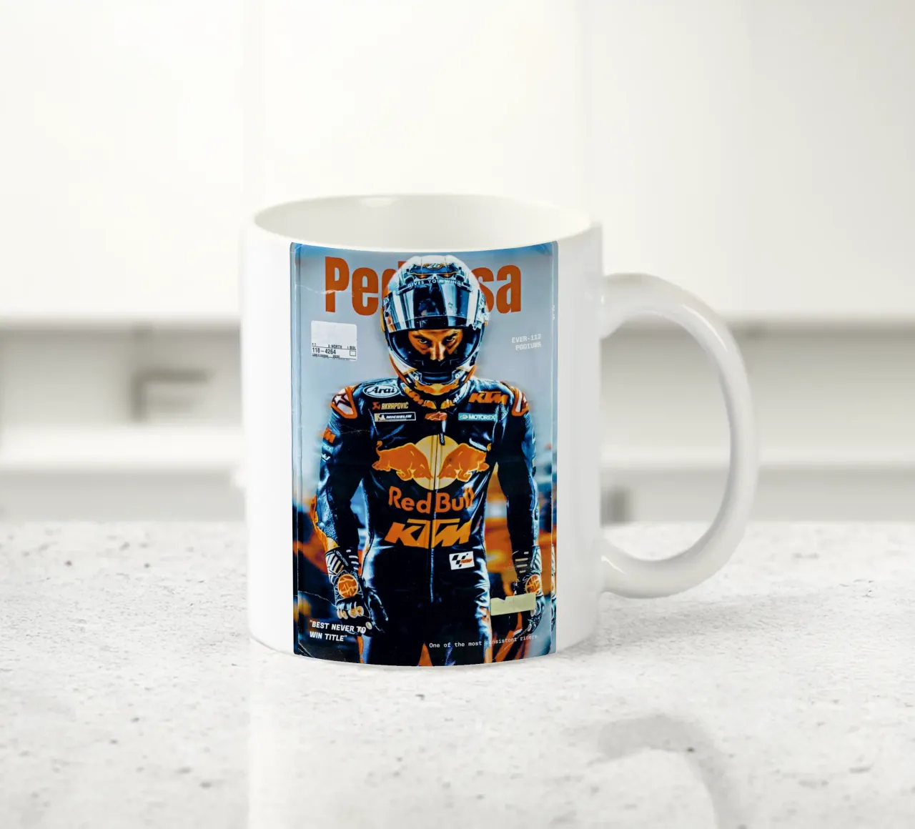 Dani Pedrosa tazza in ceramica da Low poly art