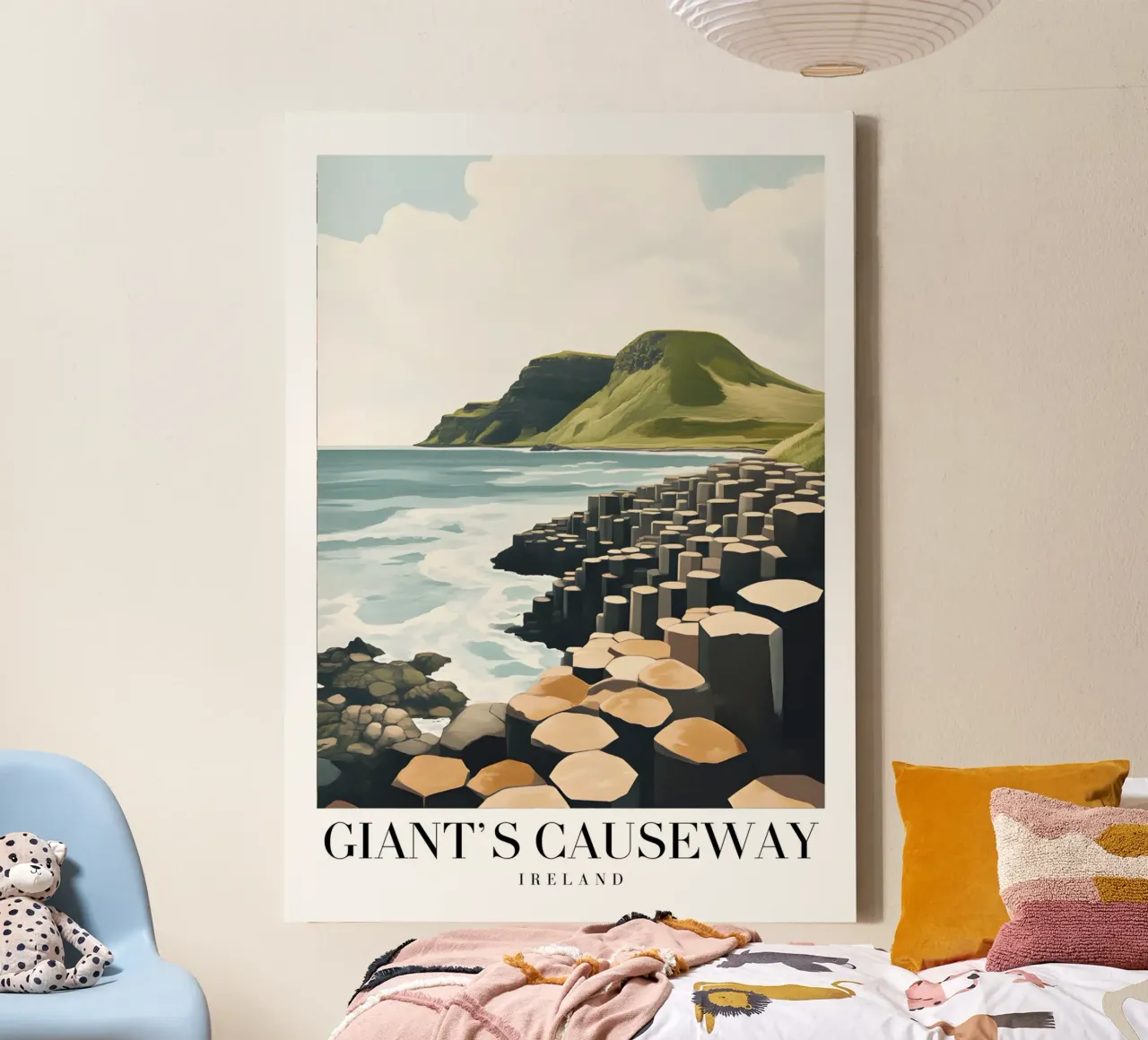 Giant's Causeway Ireland - Basalt Columns Landscape Print canvas by homdeco