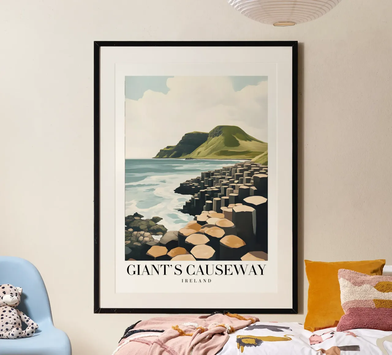 Giant's Causeway Ireland - Basalt Columns Landscape Print poster by homdeco