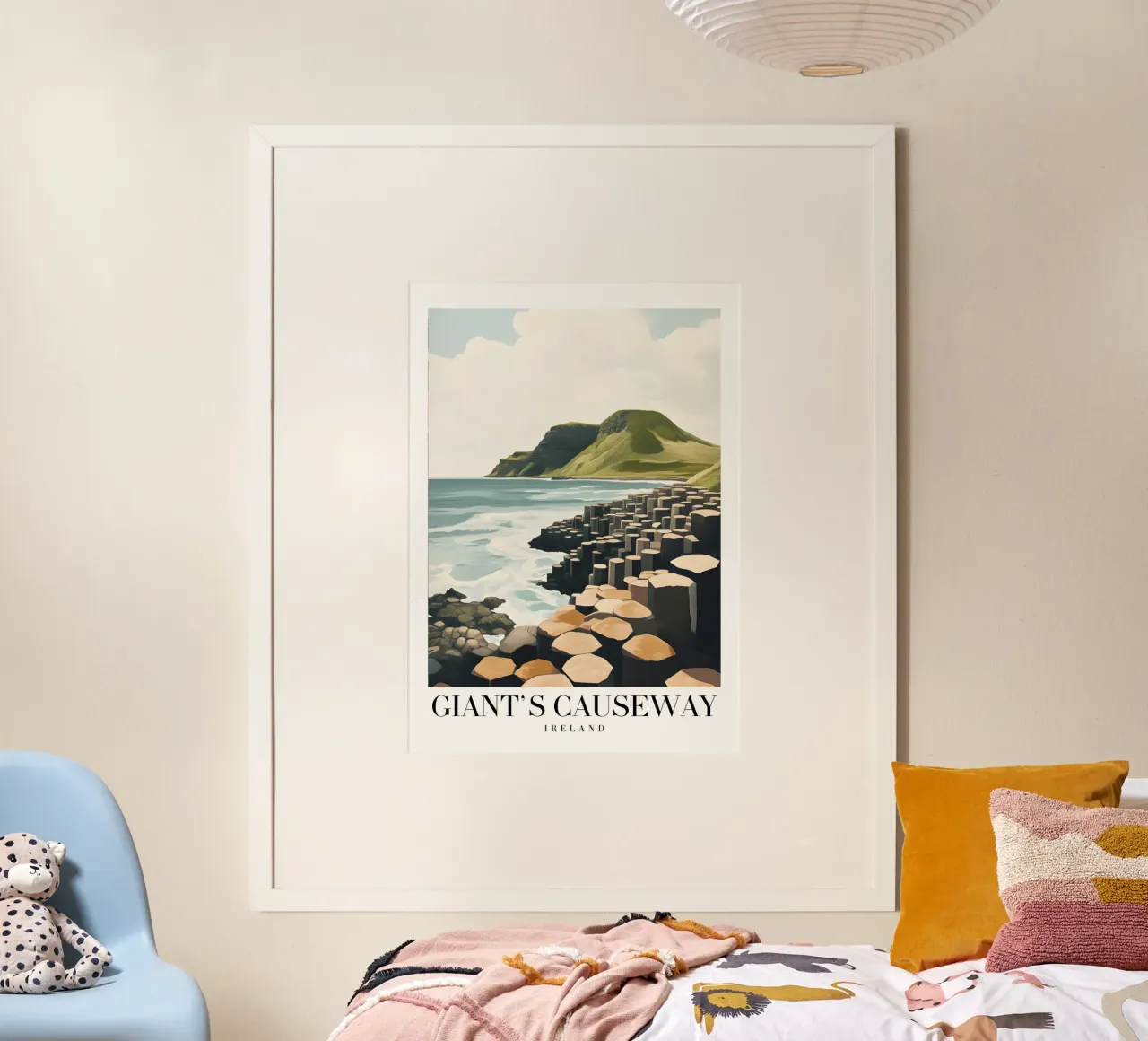 Giant's Causeway Ireland - Basalt Columns Landscape Print poster by homdeco