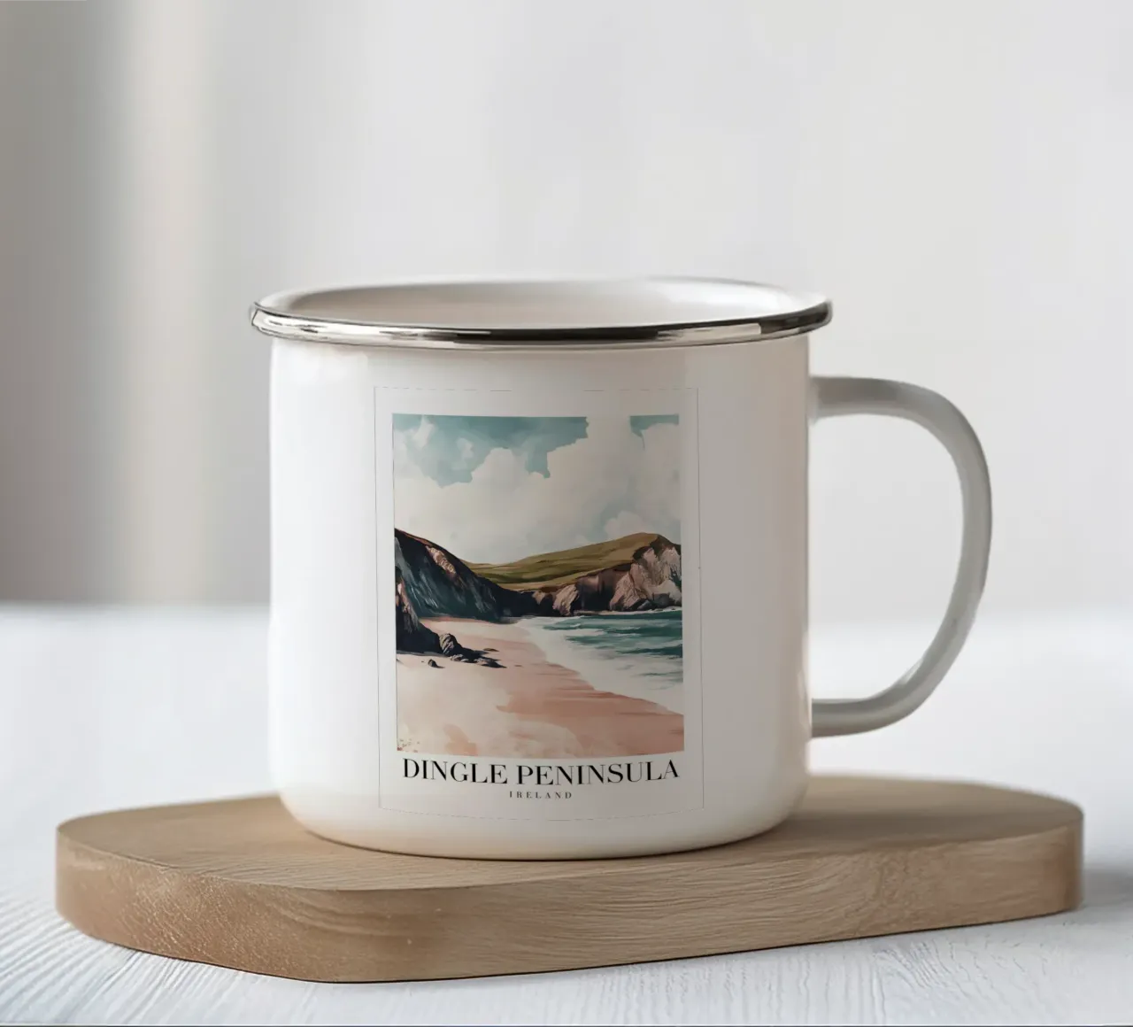 Dingle schiereiland Ierland - Kustlandschap print emaille mok van homdeco