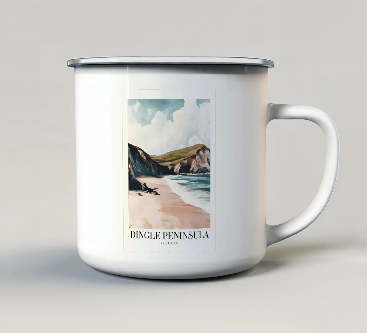 Dingle schiereiland Ierland - Kustlandschap print emaille mok van homdeco
