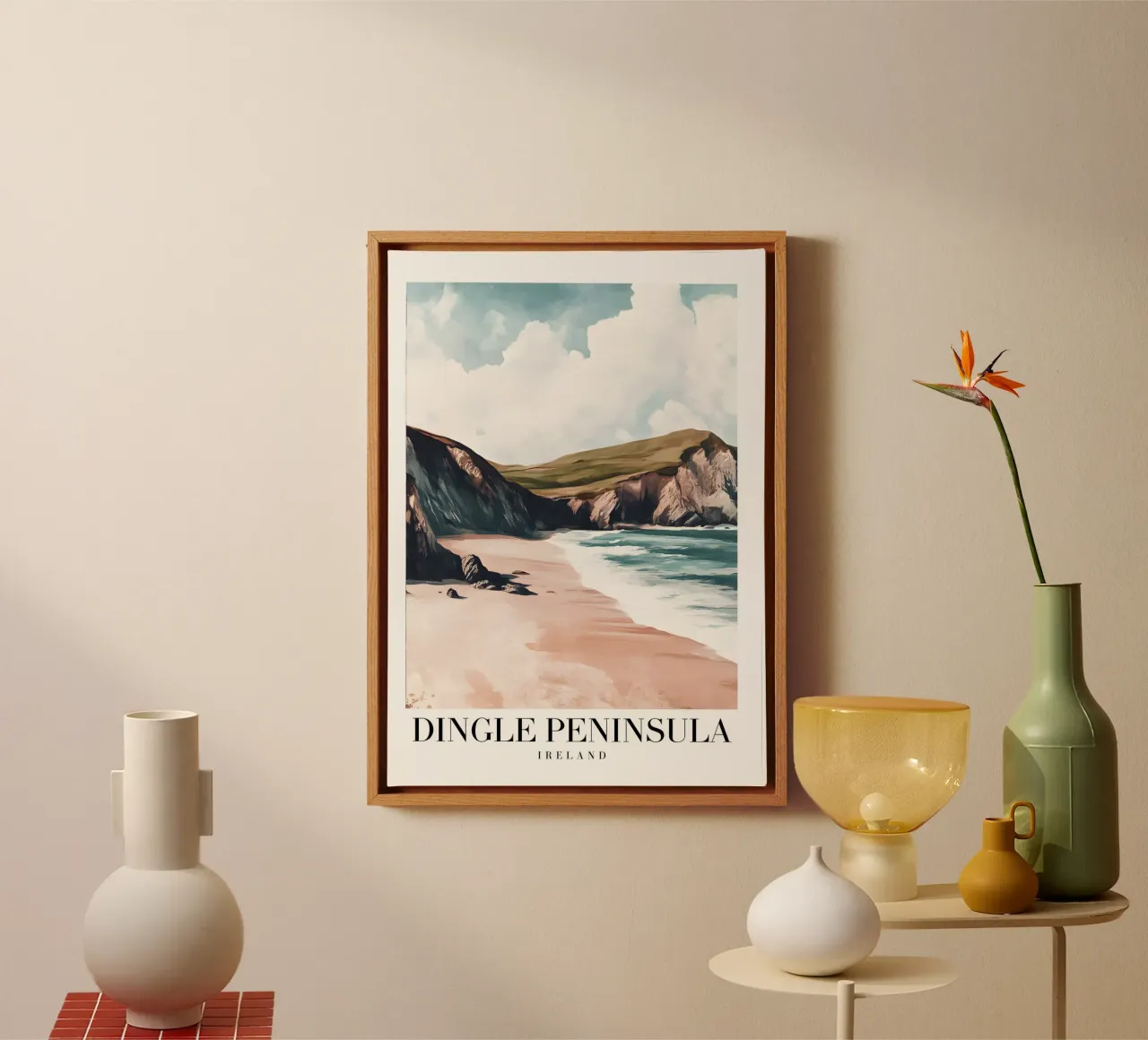 Dingle schiereiland Ierland - Kustlandschap print canvas met Baklijst van homdeco