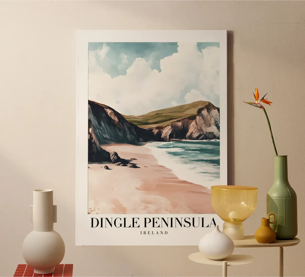 Dingle schiereiland Ierland - Kustlandschap print canvas met Baklijst van homdeco