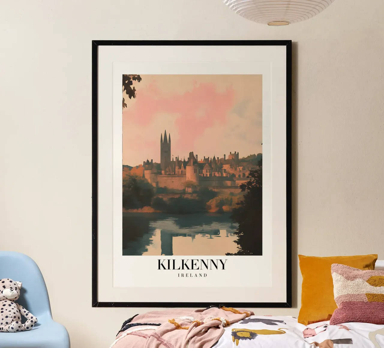 Kilkenny Ireland Castle View - Impression de paysage médiéval poster de homdeco