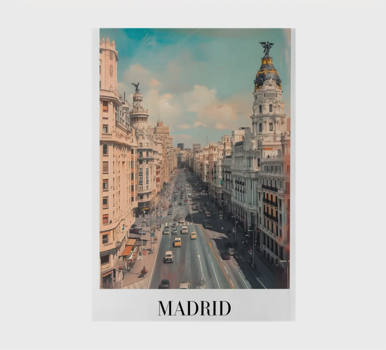 Madrid Spain Gran Via Skyline - Urban Architecture Print notebook by homdeco