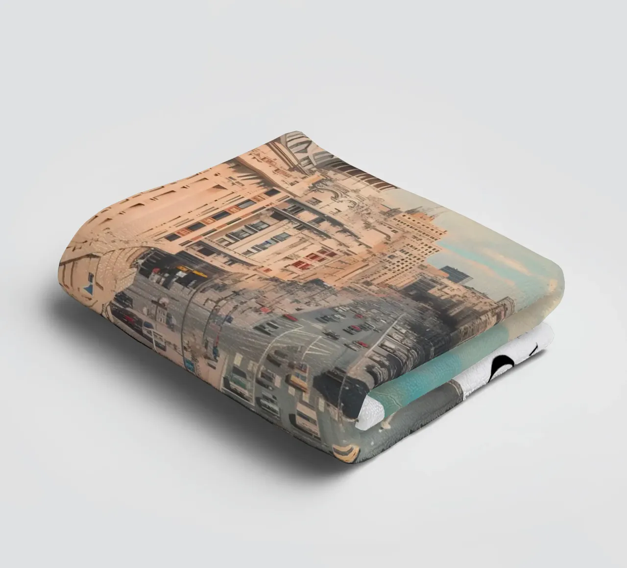 Madrid Spain Gran Via Skyline - Urban Architecture Print serviette de bain de homdeco