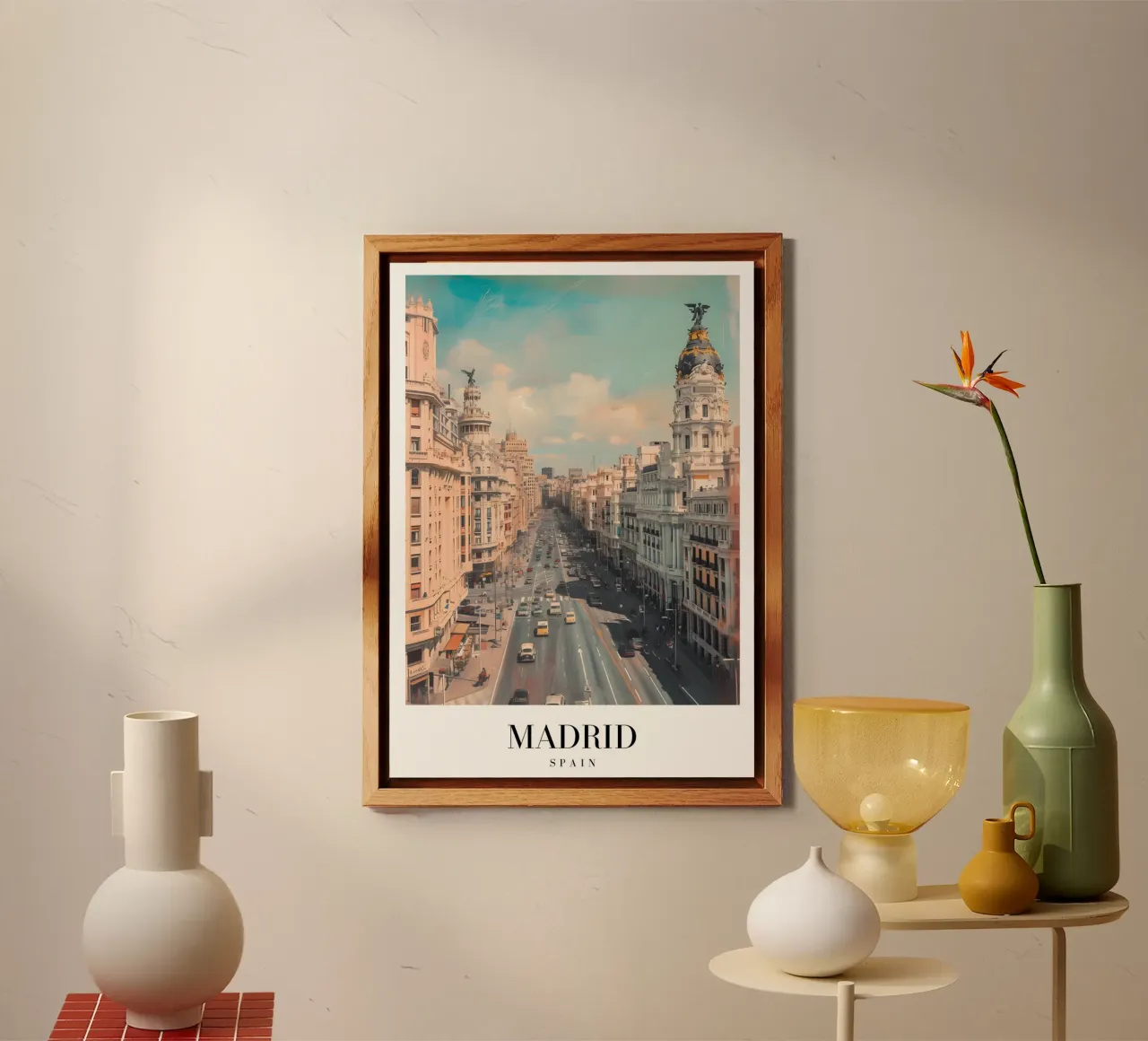 Madrid Spain Gran Via Skyline - Urban Architecture Print alu-dibond by homdeco