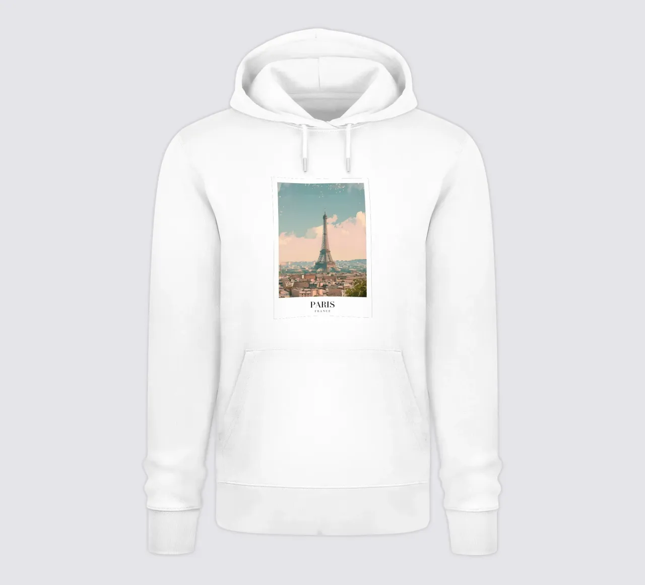 París Francia Torre Eiffel Skyline - Romantic City Art Print sudadera con capucha de homdeco