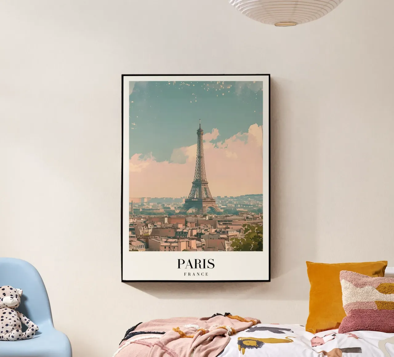Paris Frankreich Eiffelturm Skyline - Romantische Stadt Kunstdruck Acryl-Glas von homdeco