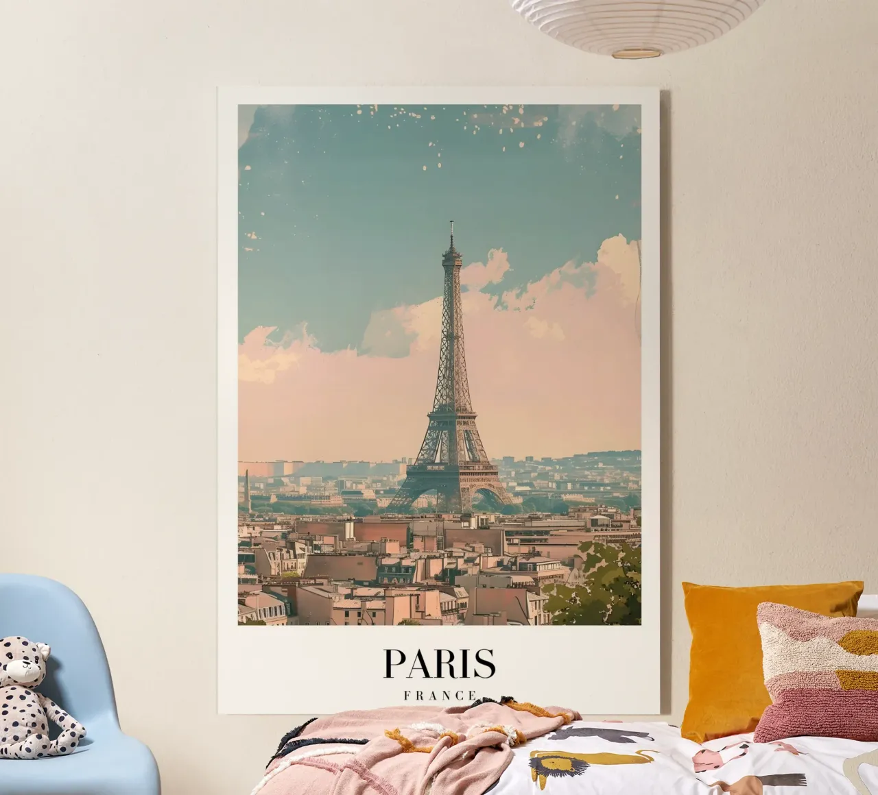 Paris Frankreich Eiffelturm Skyline - Romantische Stadt Kunstdruck Acryl-Glas von homdeco