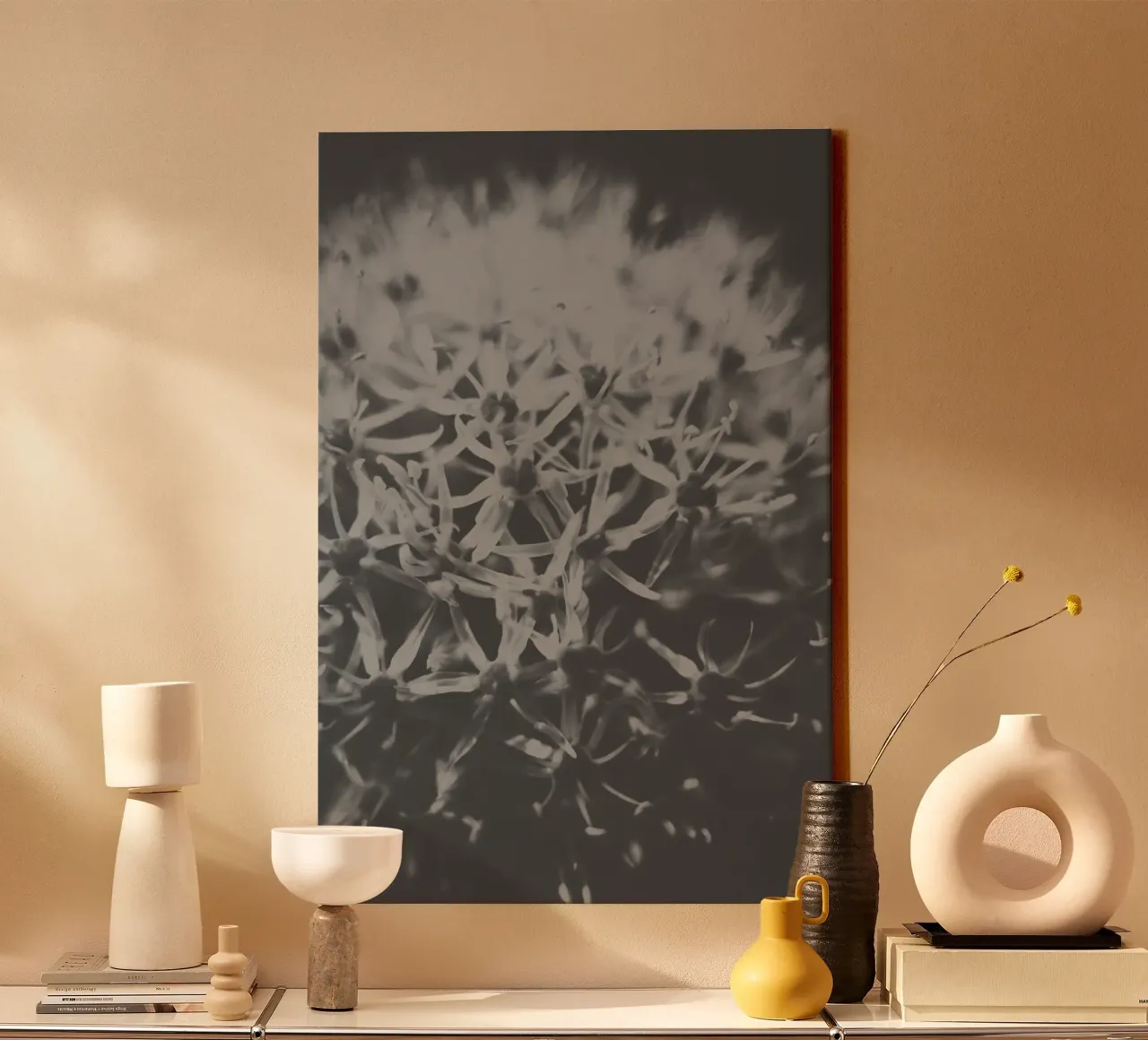 Gedempte wildernis canvas met Baklijst van PhotoVibe Decor