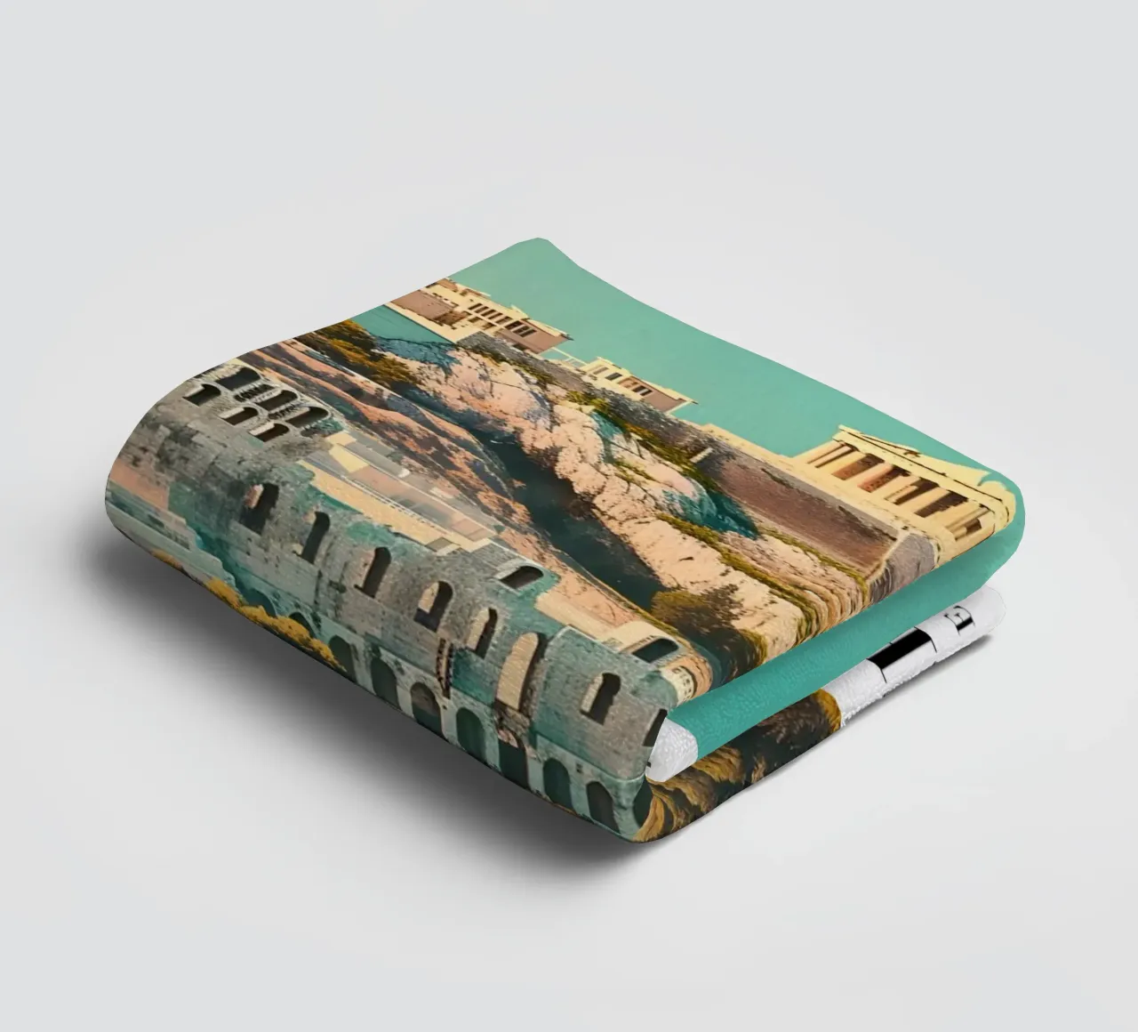 Athènes Grèce Vue de l'Acropole - Impression d'art grec ancien serviette de bain de homdeco