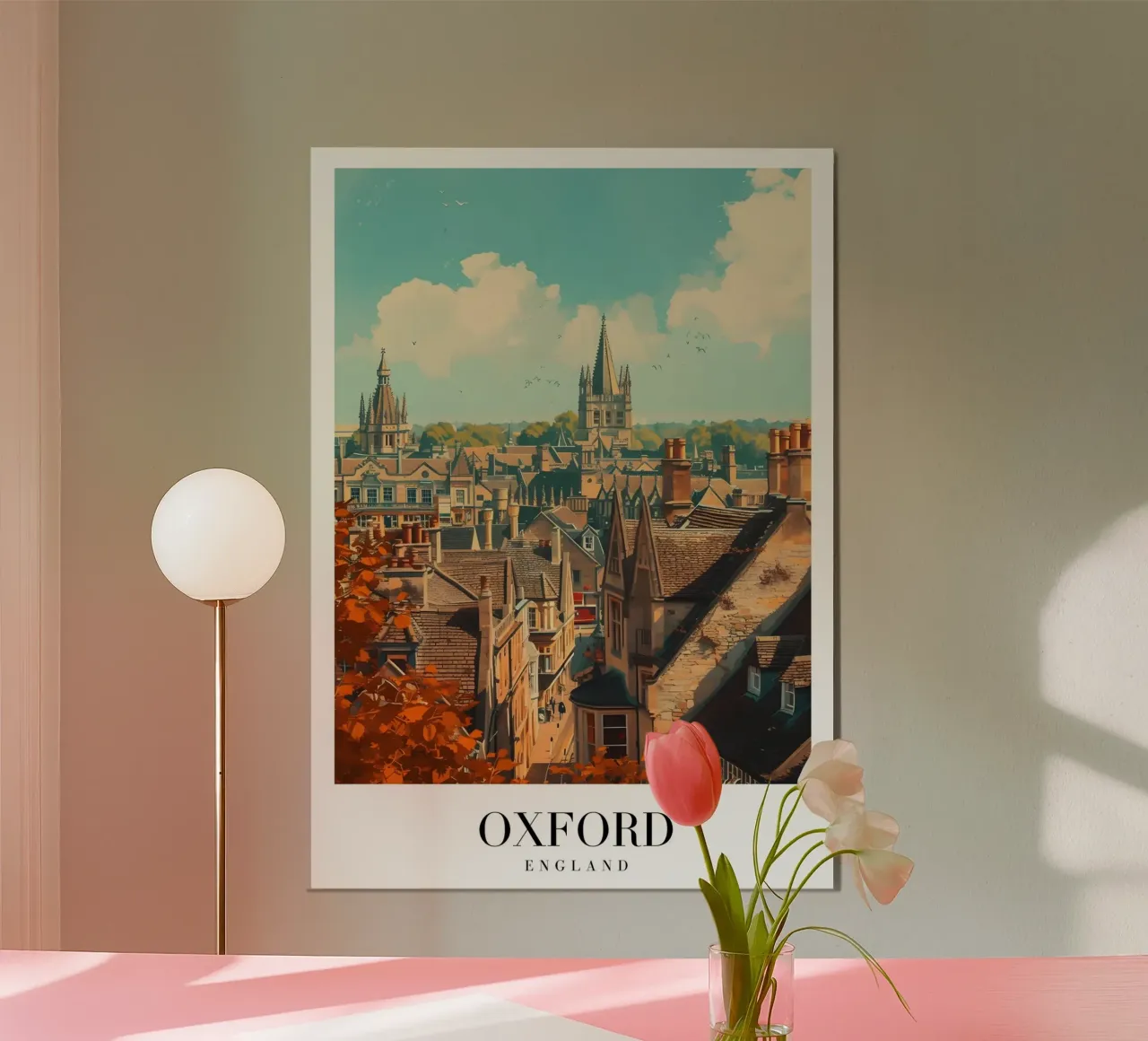 Oxford England Rooftops & Spires - Historic Cityscape Art hahnemühle by homdeco