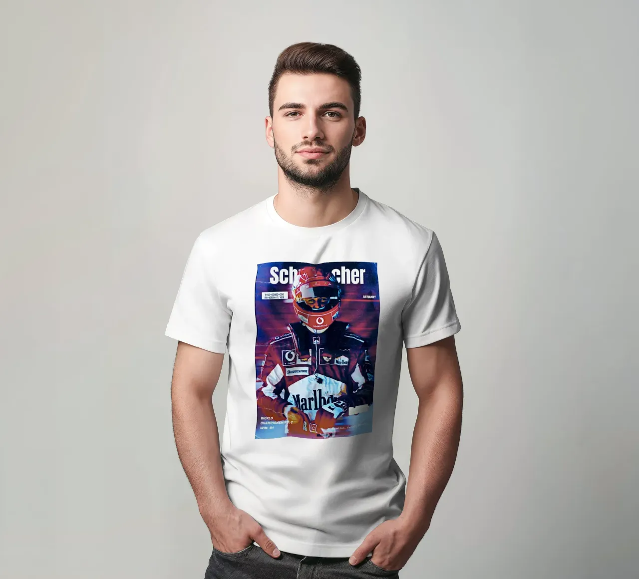 Michael Schumacher t-shirt da Low poly art