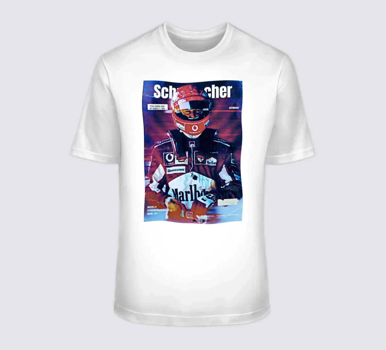 Michael Schumacher t-shirt da Low poly art
