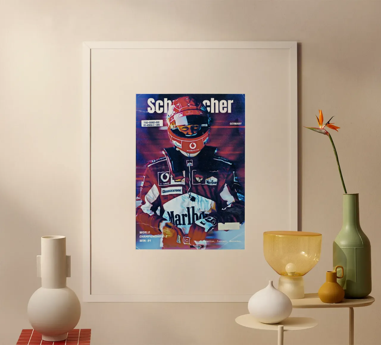 Michael Schumacher carta hahnemühle da Low poly art