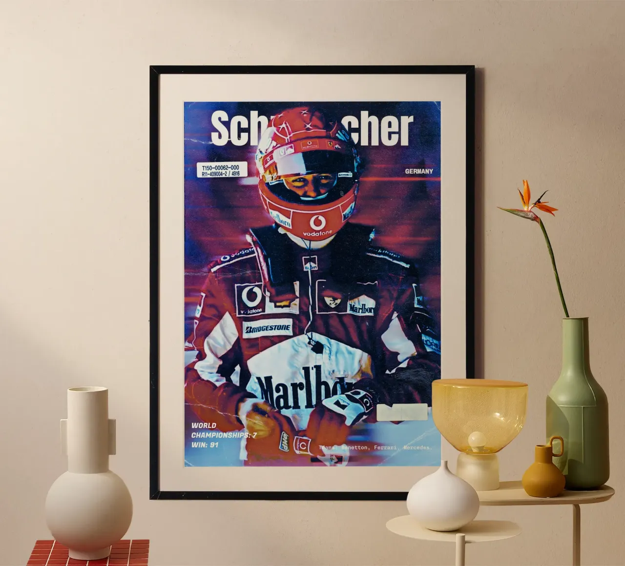 Michael Schumacher carta hahnemühle da Low poly art