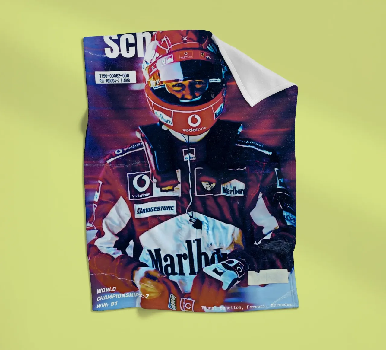 Michael Schumacher coperta in pile da Low poly art