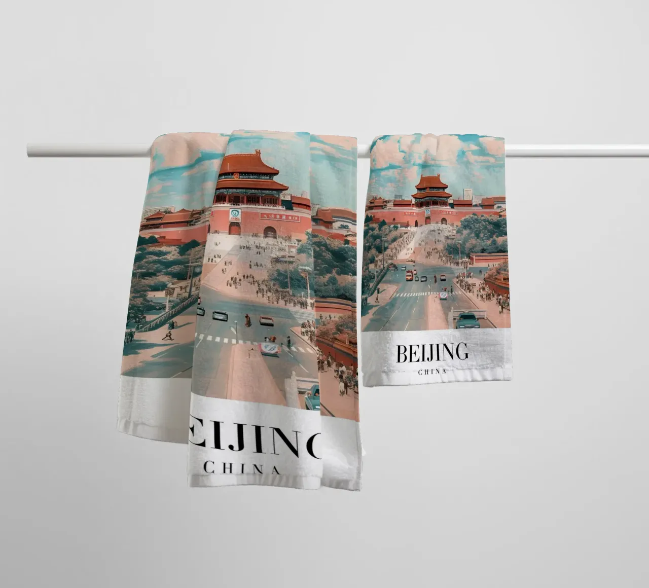 Beijing China Forbidden City - Tiananmen Square Art Print towel by homdeco