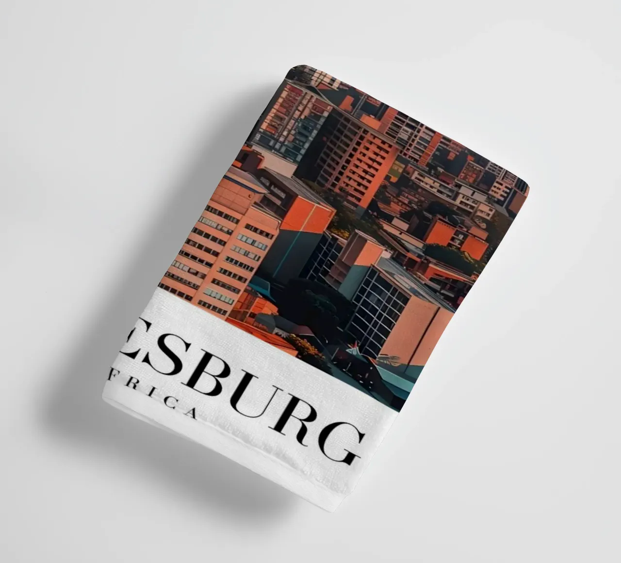 Johannesburg Skyline & Sentech Tower - Stadsgezicht Kunst badhanddoek van homdeco