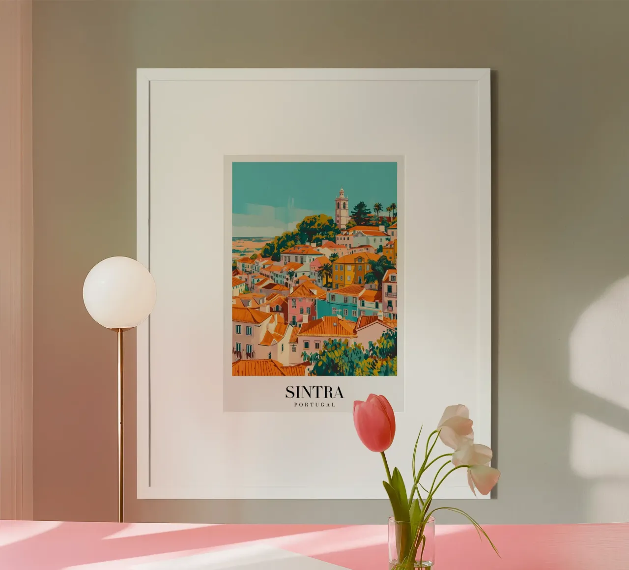 Sintra Portogallo Villaggio in collina - Architettura colorata Pri poster da homdeco