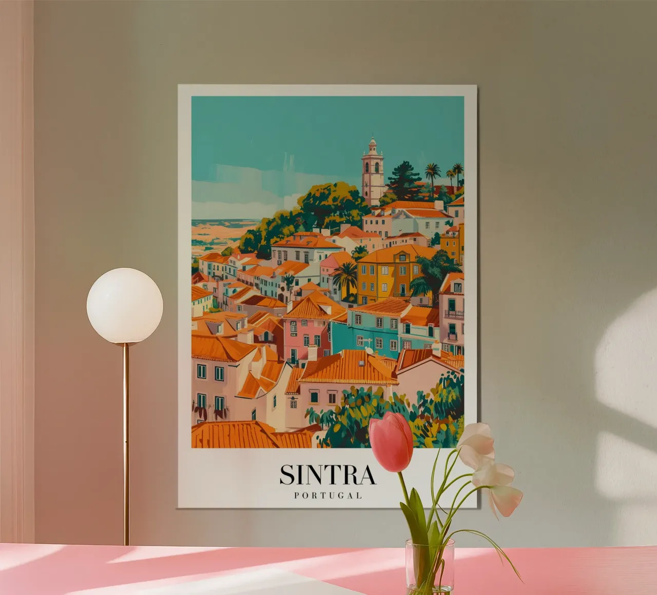 Sintra Portogallo Villaggio in collina - Architettura colorata Pri poster da homdeco