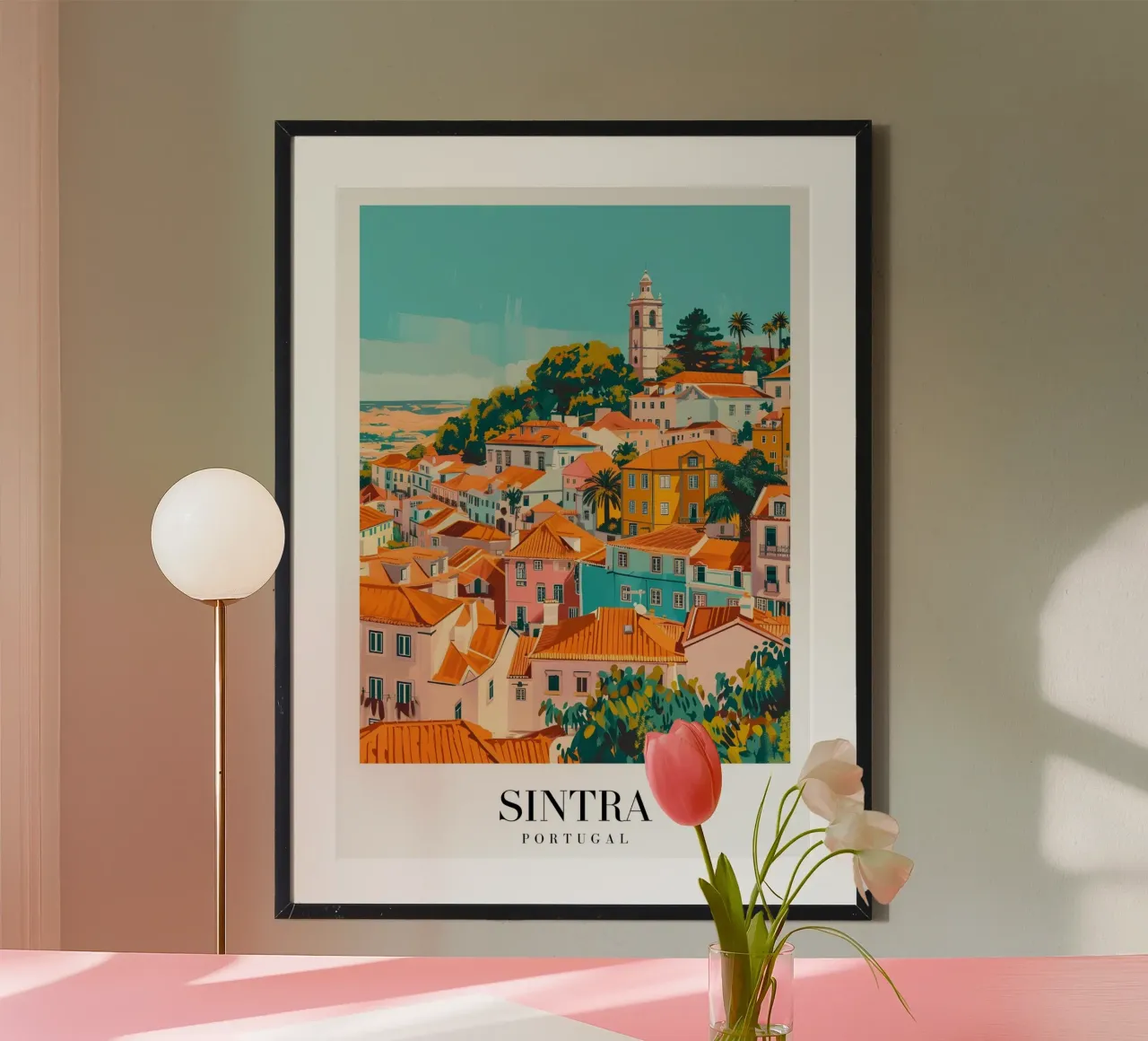 Sintra Portogallo Villaggio in collina - Architettura colorata Pri poster da homdeco