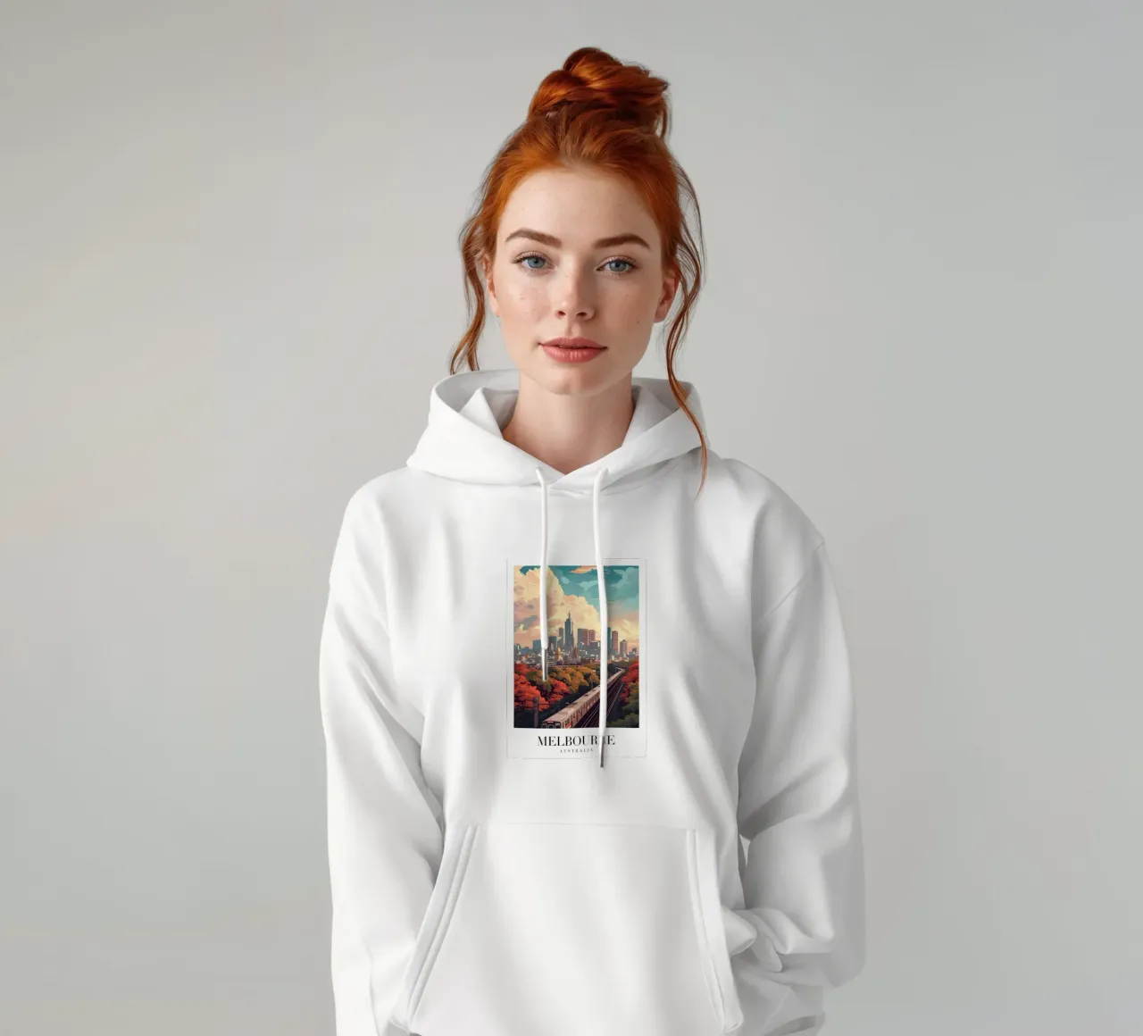 Francoforte Germania Skyline - Fiume Meno e Ponti Art. felpa con cappuccio da homdeco