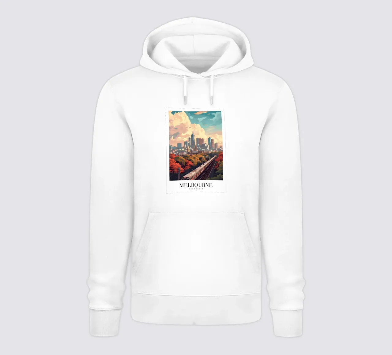 Francoforte Germania Skyline - Fiume Meno e Ponti Art. felpa con cappuccio da homdeco