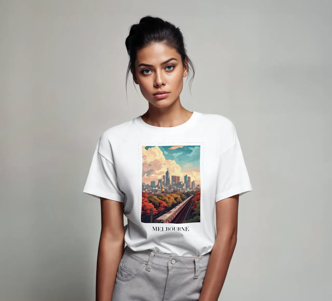 Francoforte Germania Skyline - Fiume Meno e Ponti Art. t-shirt da homdeco