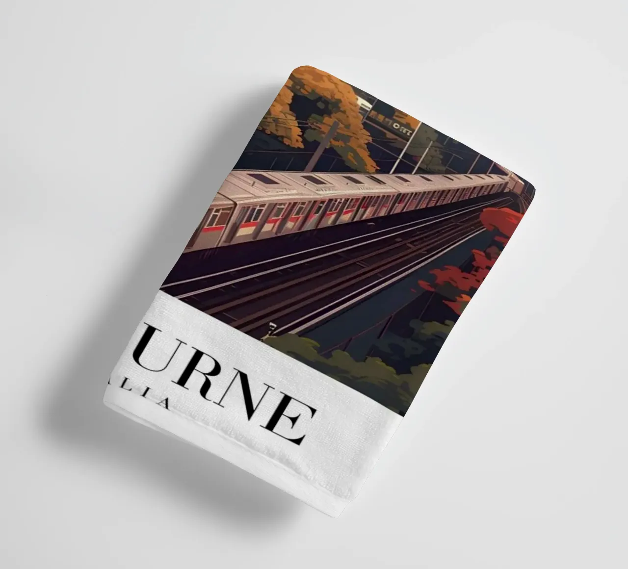Francoforte Germania Skyline - Fiume Meno e Ponti Art. asciugamano da bagno da homdeco