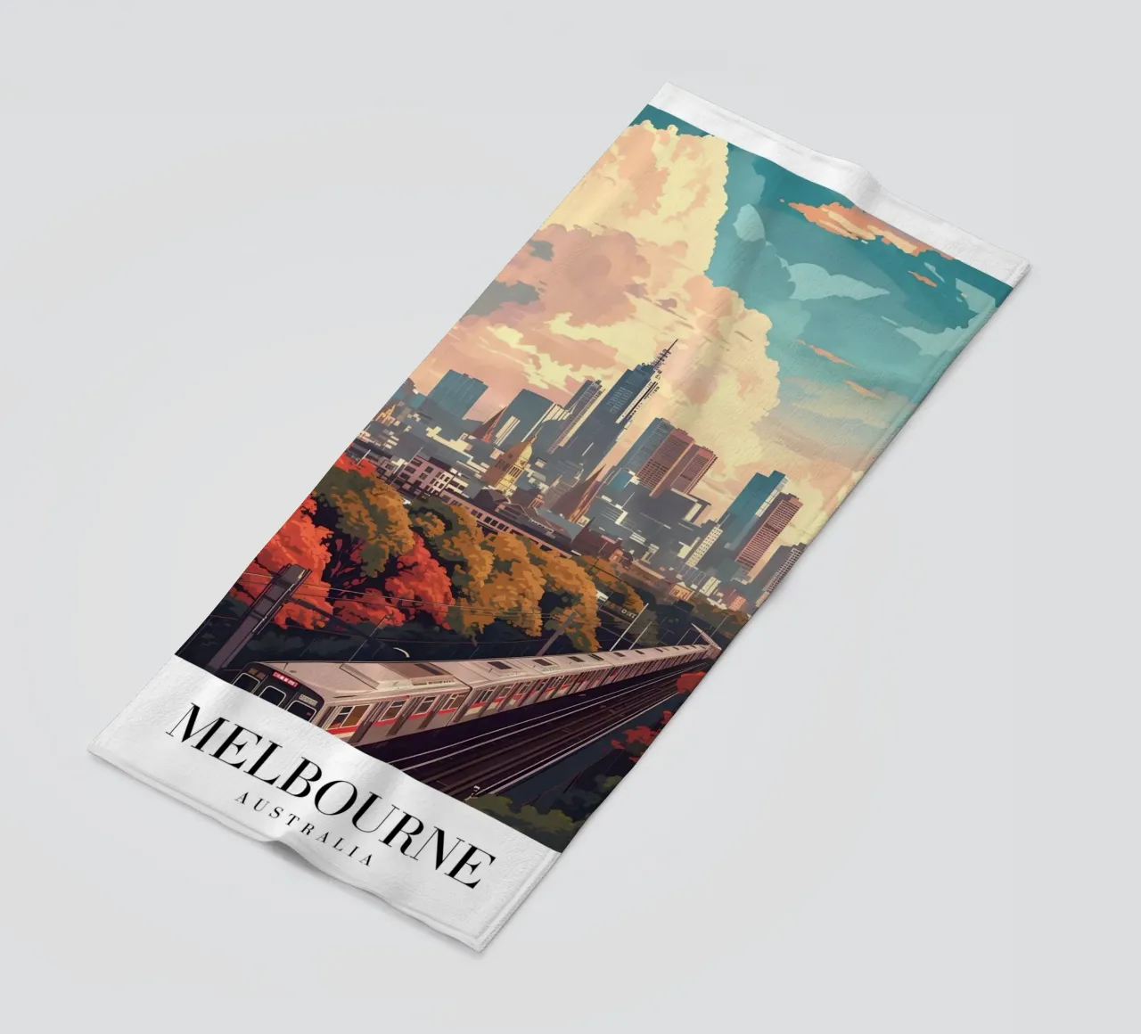 Francoforte Germania Skyline - Fiume Meno e Ponti Art. telo mare da homdeco